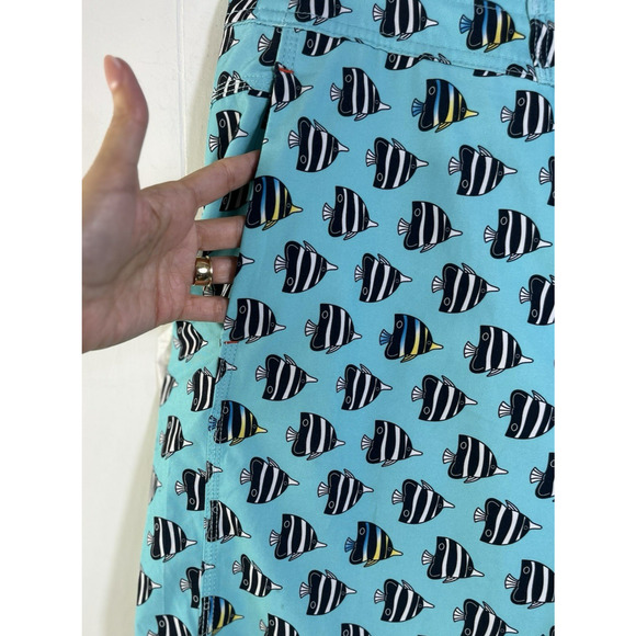 SAXX Betawave 2N1 DropTemp Cooling Liner Board Shorts Size 34 Blue Angel Fish - Picture 10 of 15